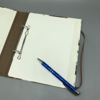Ordner Ringbuch A5 braun Ringmechanik Stift